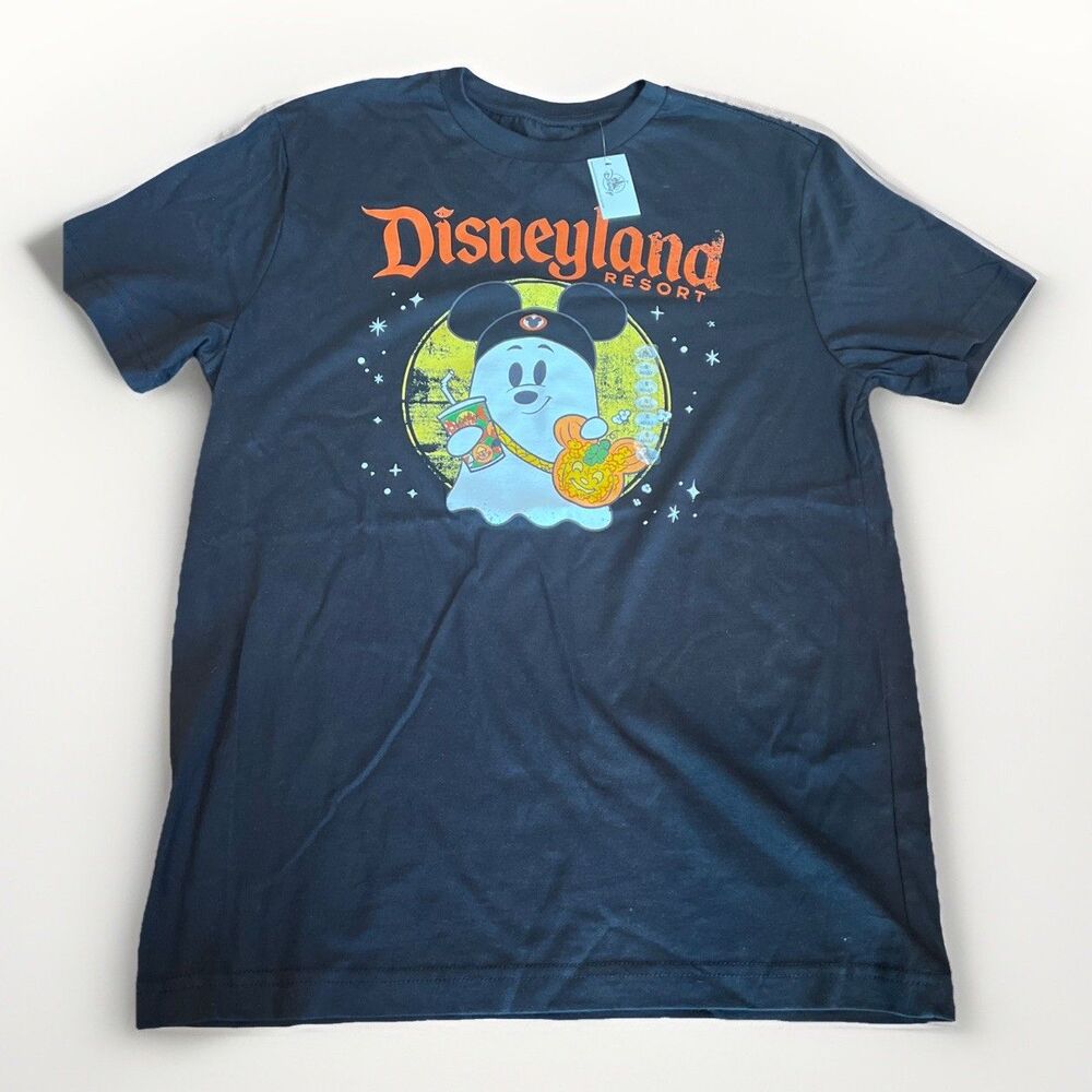 Disneyland Resort Halloween 2025 Mickey Ghost T-Shirt Adult Small New Disney Boo